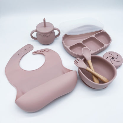 8 Piece Babies Premium Silicone Dinnerware Set - Deals Lab