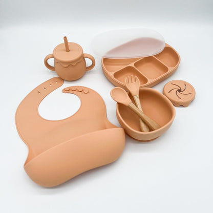 8 Piece Babies Premium Silicone Dinnerware Set - Deals Lab