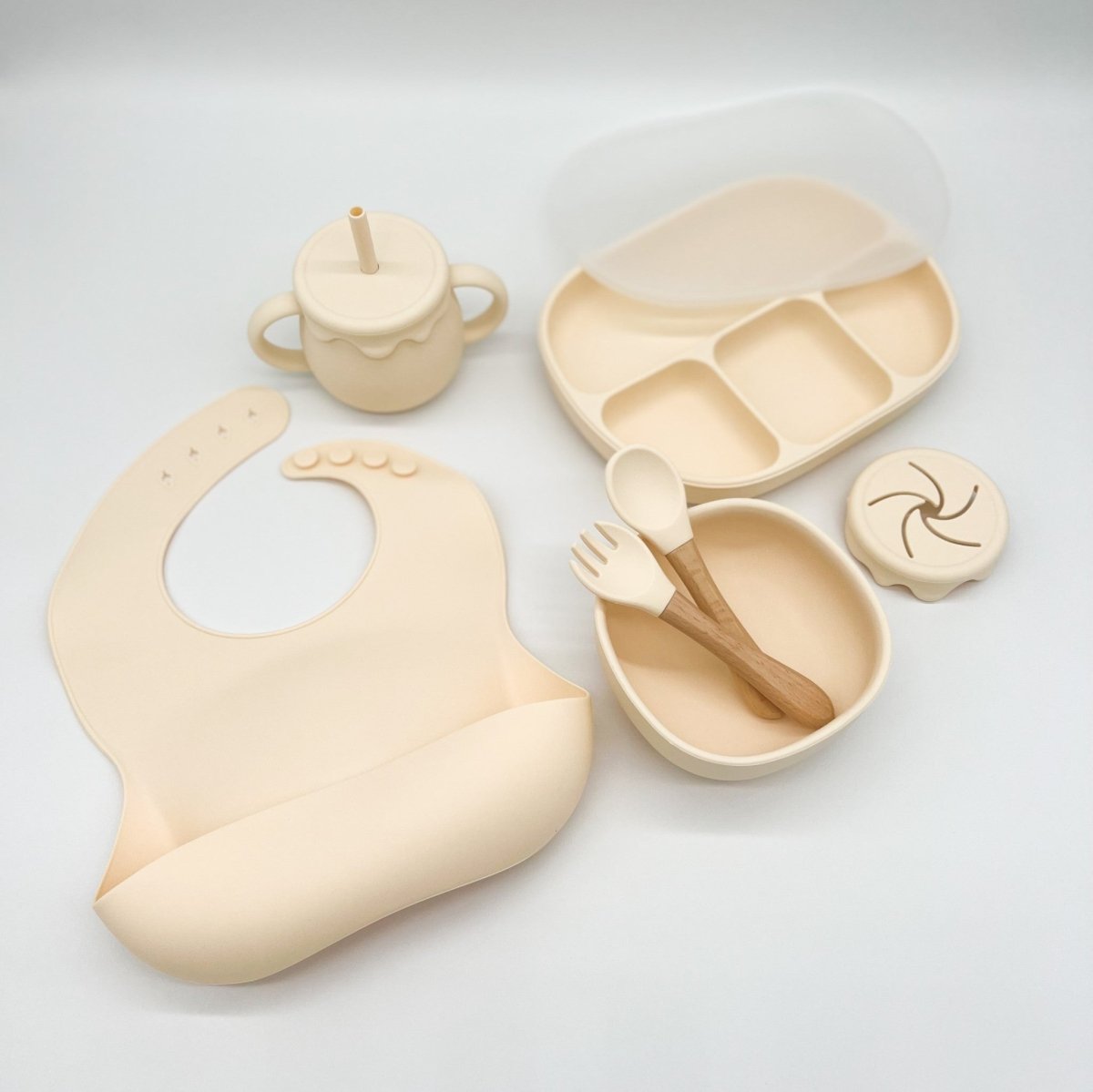 8 Piece Babies Premium Silicone Dinnerware Set - Deals Lab