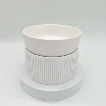 Ceramic Pet Bowl with Ribbed Stand - Deals Lab