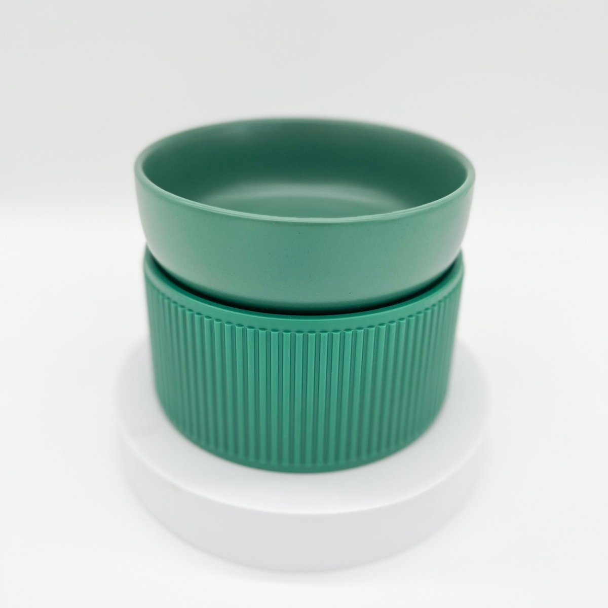 Ceramic Pet Bowl with Ribbed Stand - Deals Lab