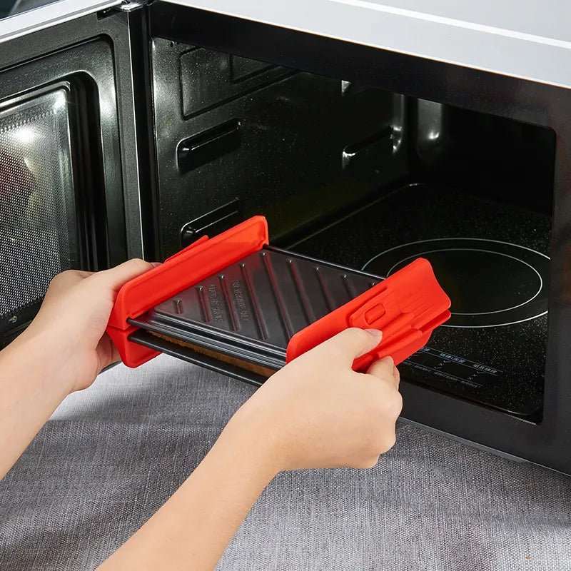 Non-Stick Double-Sided Microwave Square Grill - Deals Lab