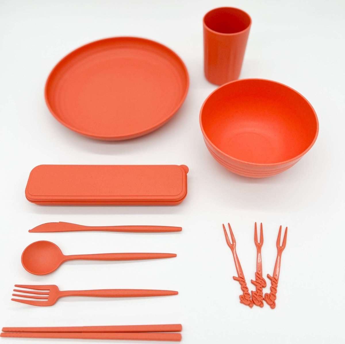 The 32-Piece Wheat Straw Tableware Picnic Set - Deals Lab