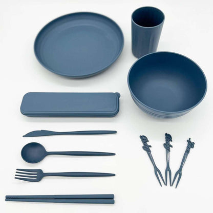 The 32-Piece Wheat Straw Tableware Picnic Set - Deals Lab