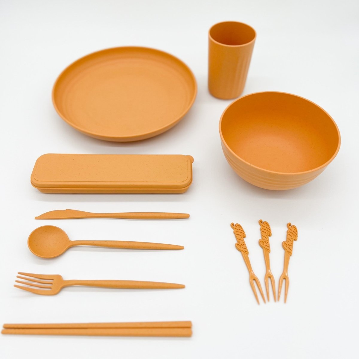 The 32-Piece Wheat Straw Tableware Picnic Set - Deals Lab